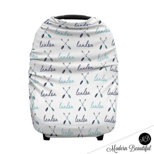 Boho Arrow Car Seat Canopy Cover