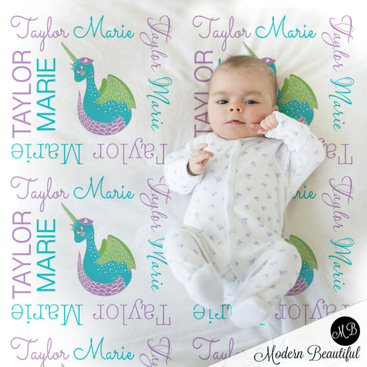 dragicorn baby dragon blanket