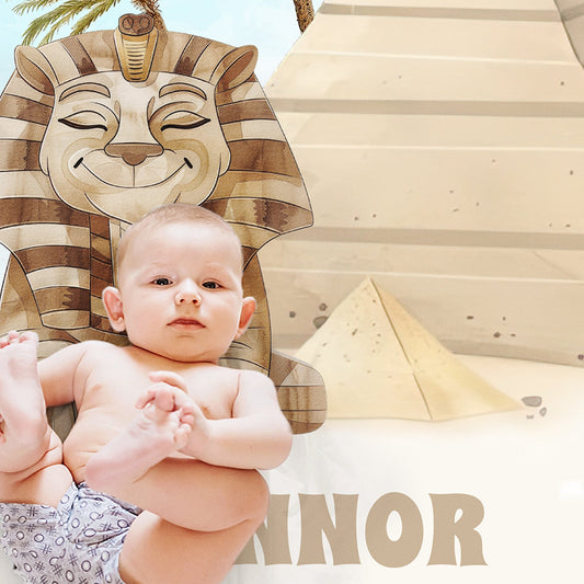 Personalized Egypt baby name blanket | Pyramid and Sphinx