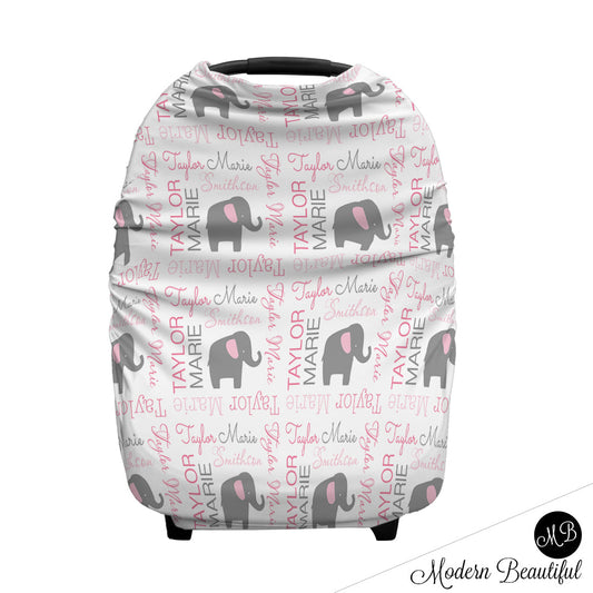 Elephant Car Seat Canopy Cover