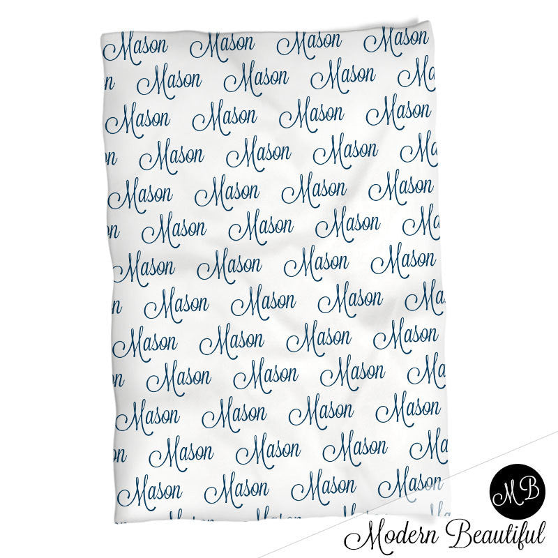 Personalized Baby Name Blanket Boy Yellow