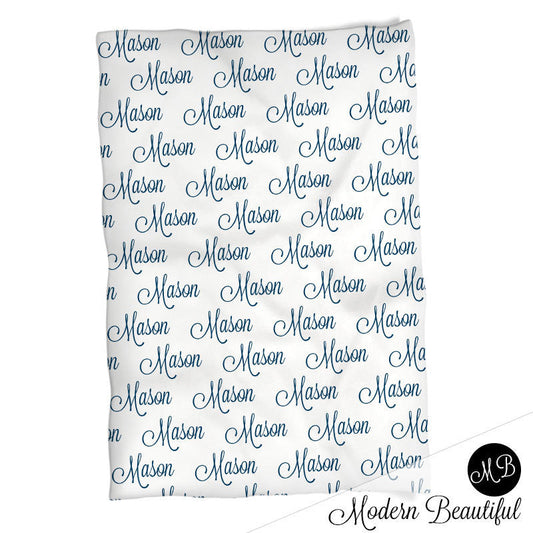 Personalized Baby Name Blanket Boy Yellow