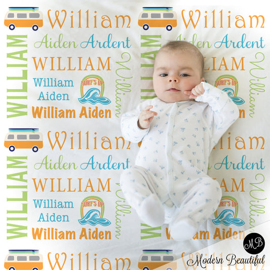 surfboard baby blanket