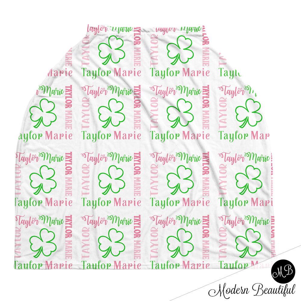Shamrock Car Seat Canopy Cover Girl