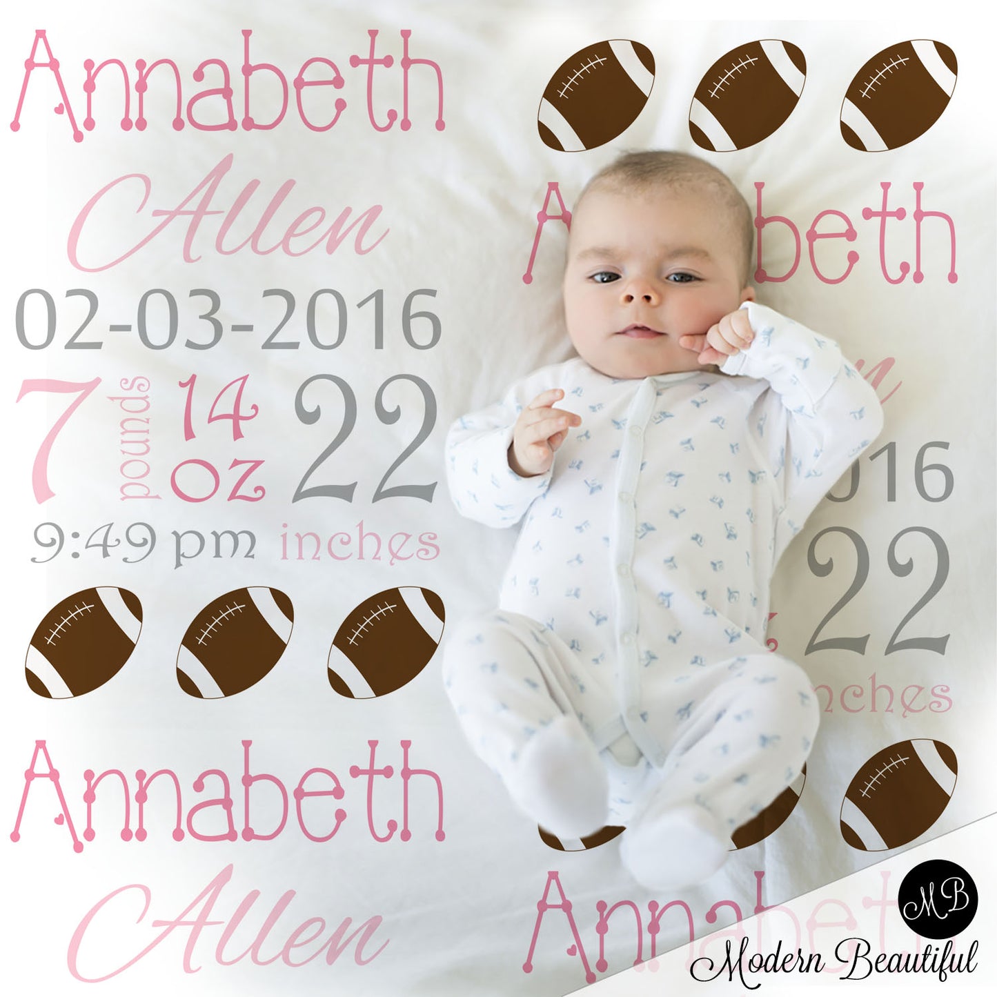 football baby blanket