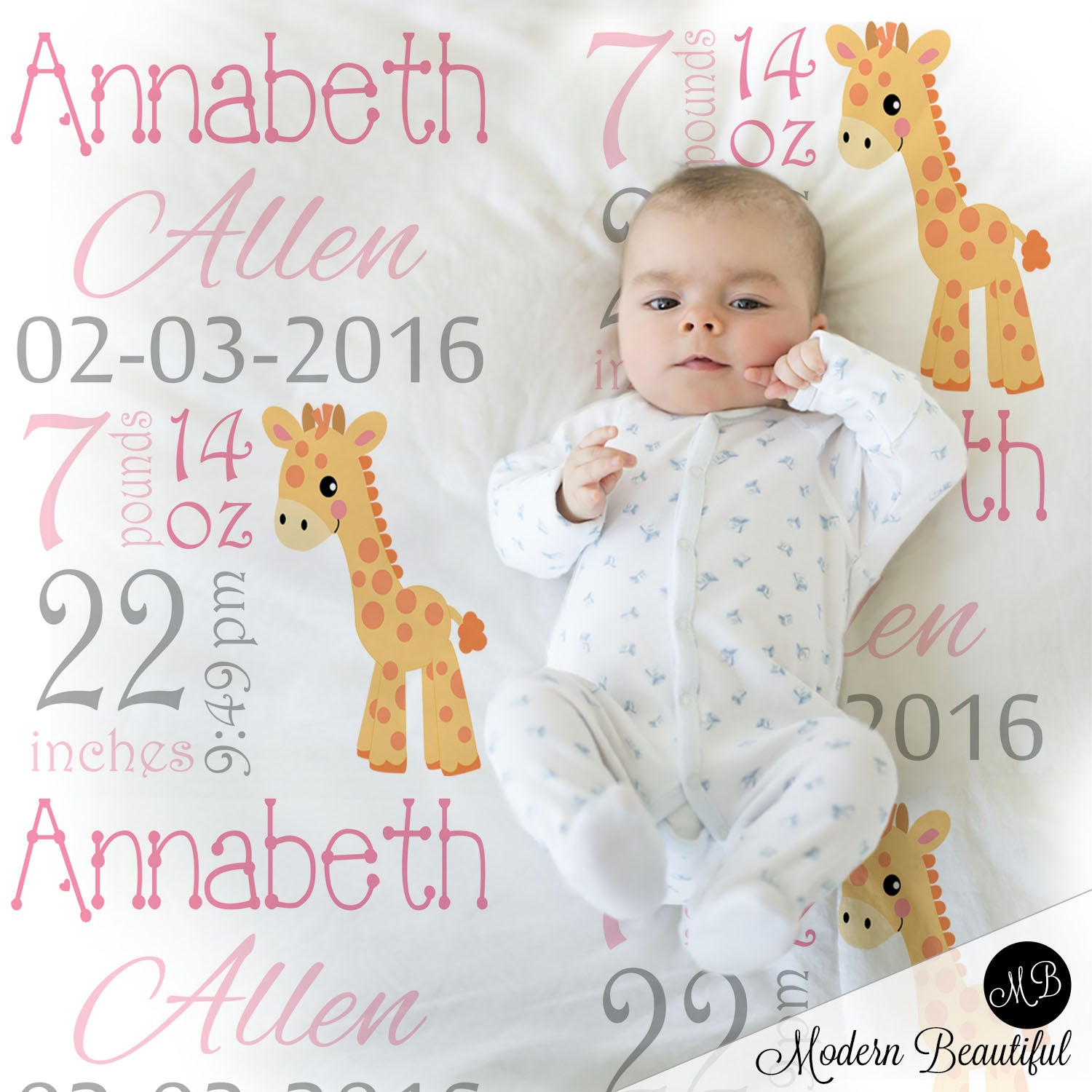 giraffe baby blanket