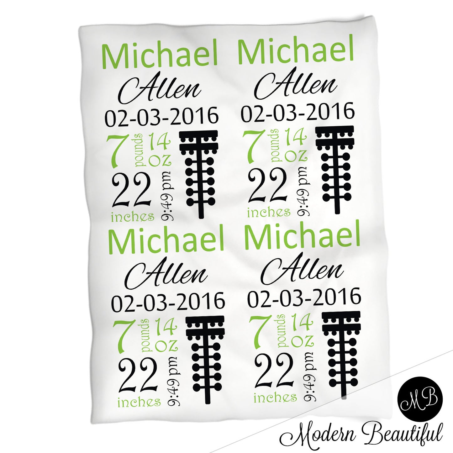 Racing Baby Stats Blanket Boy