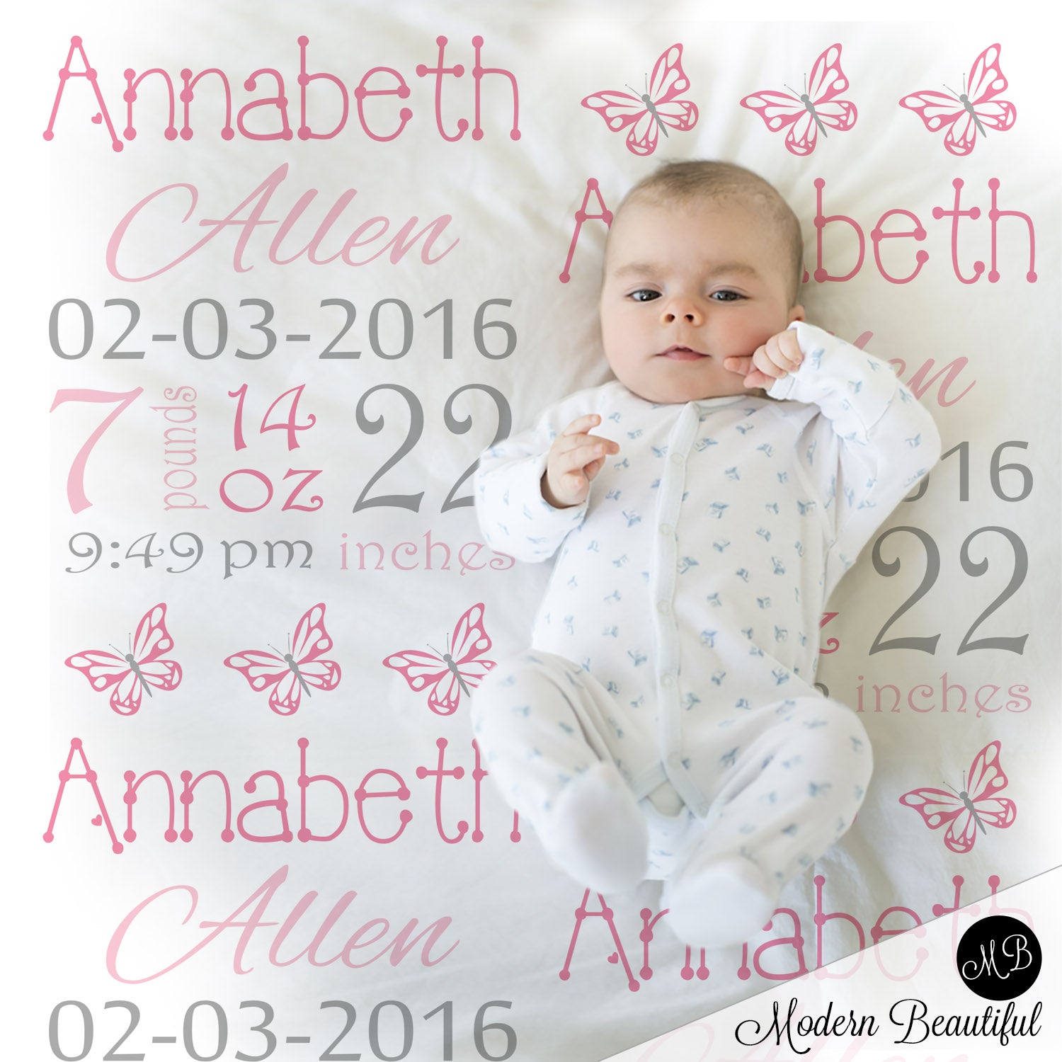 butterfly baby blanket