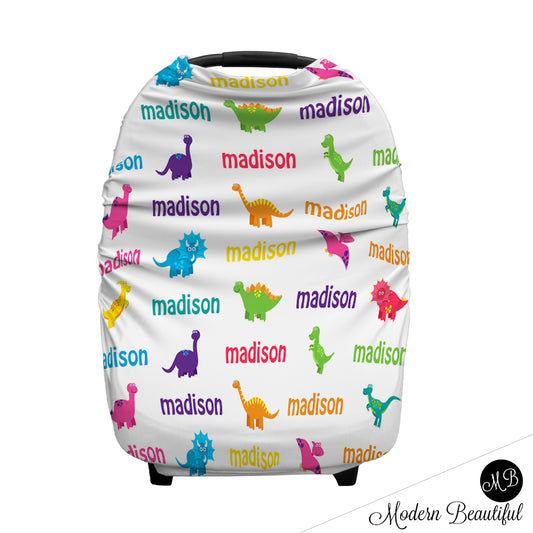 Dinosaur Car Seat Canopy Cover