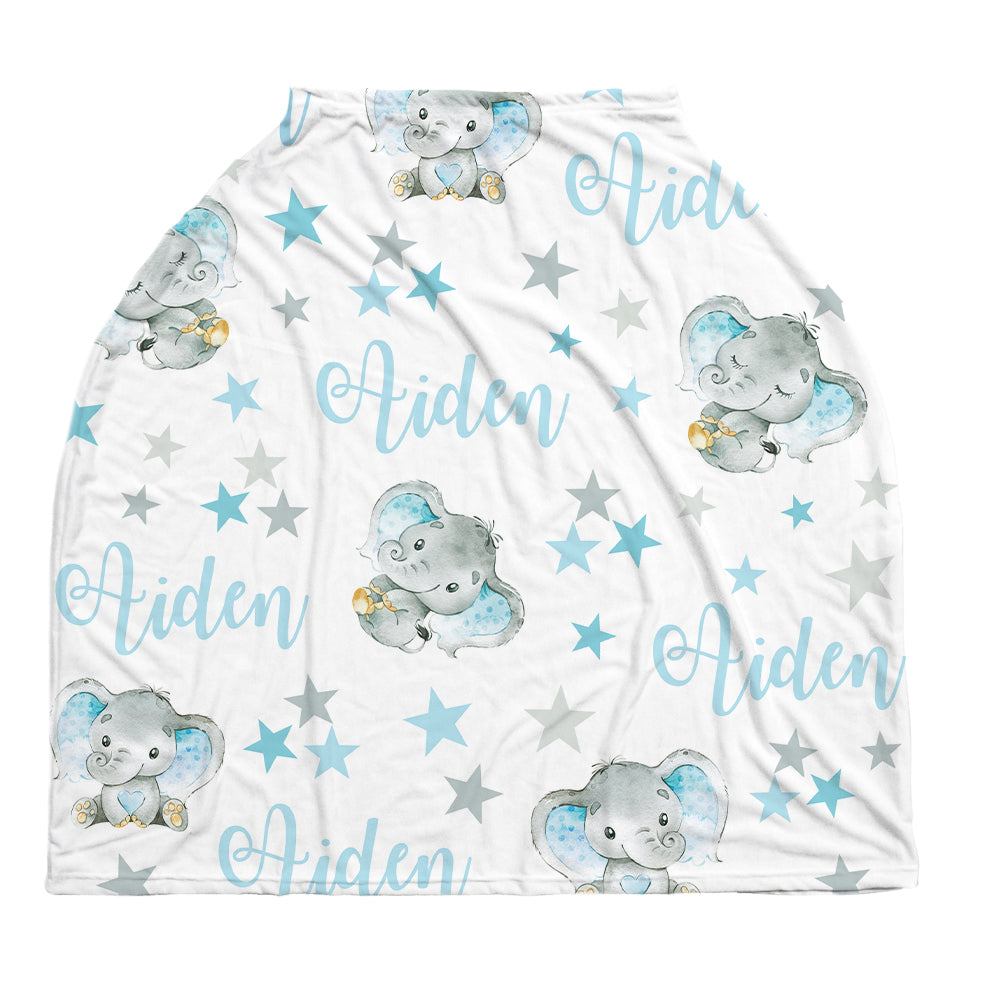 Elephant Stars Car Seat Canopy Cover