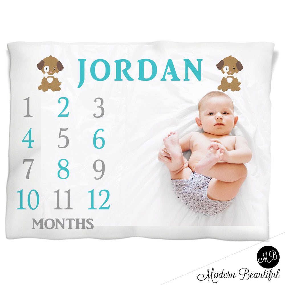 baby boy puppy dog blanket