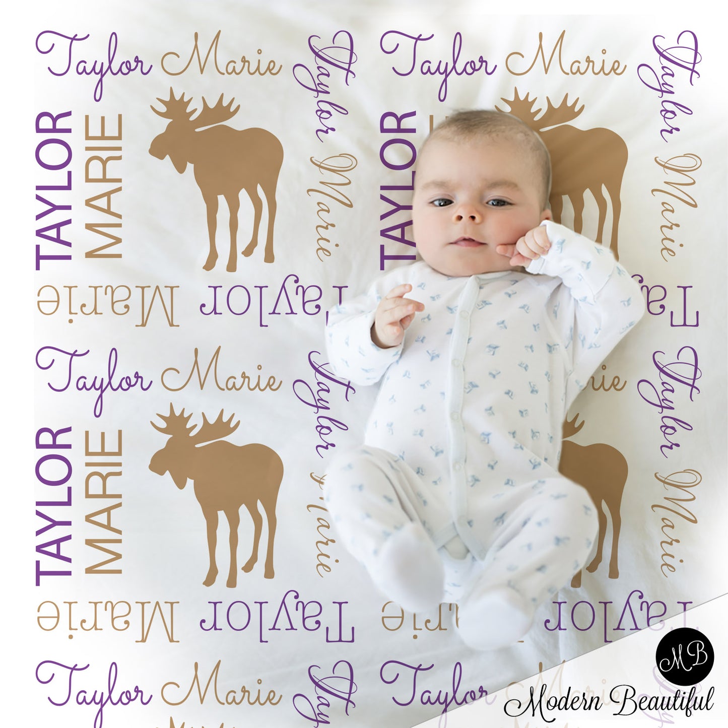 moose baby blanket