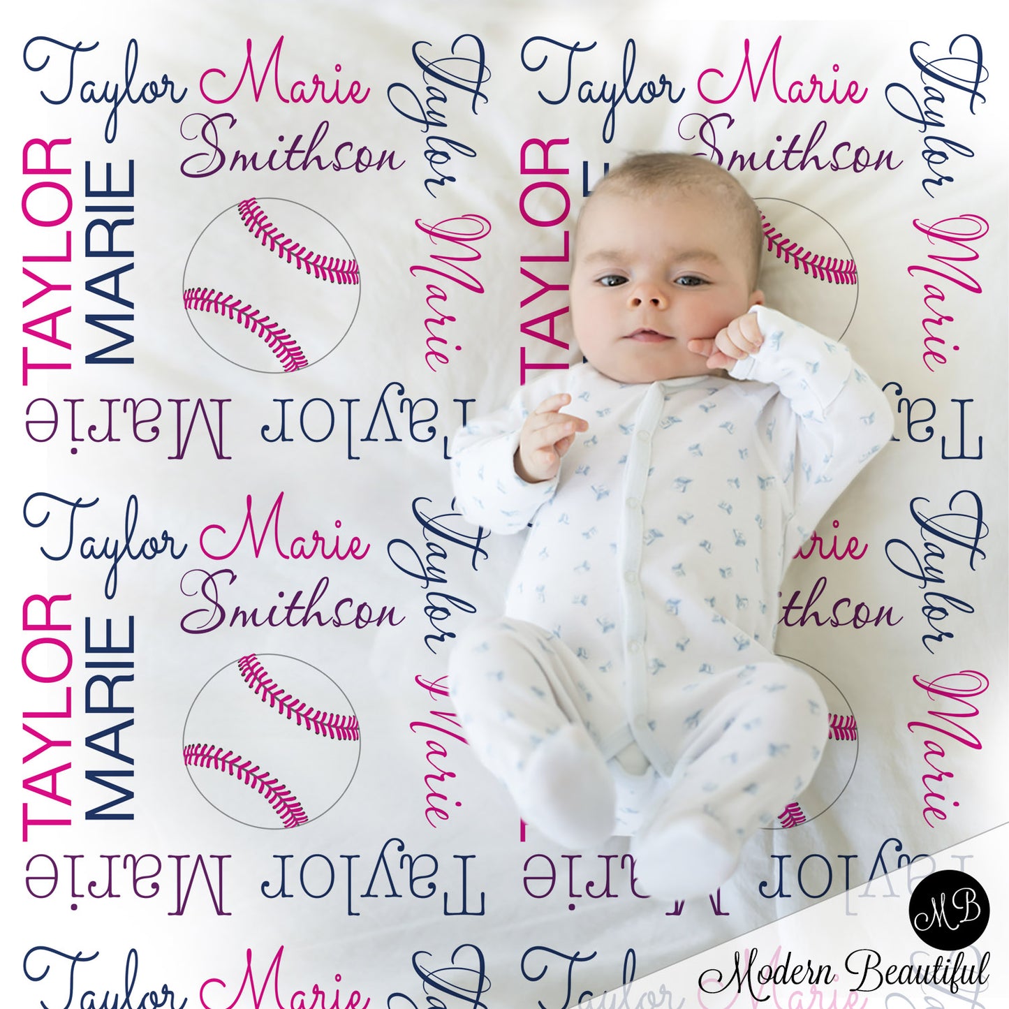 softball baby blanket