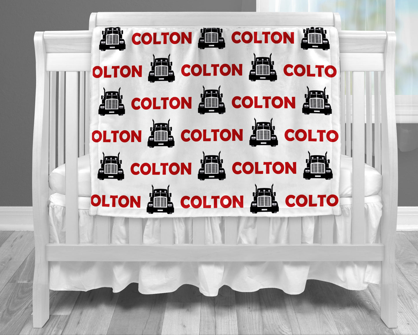 Personalized Boy diesel baby name blanket