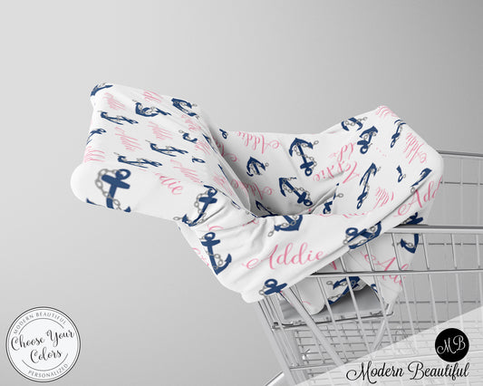 Nautical Car Seat Canopy Cover