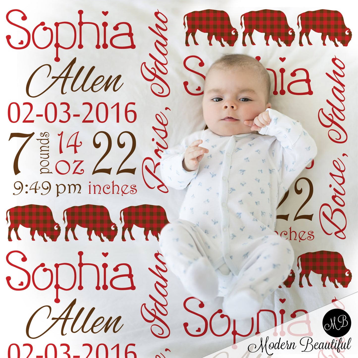 buffalo baby blanket