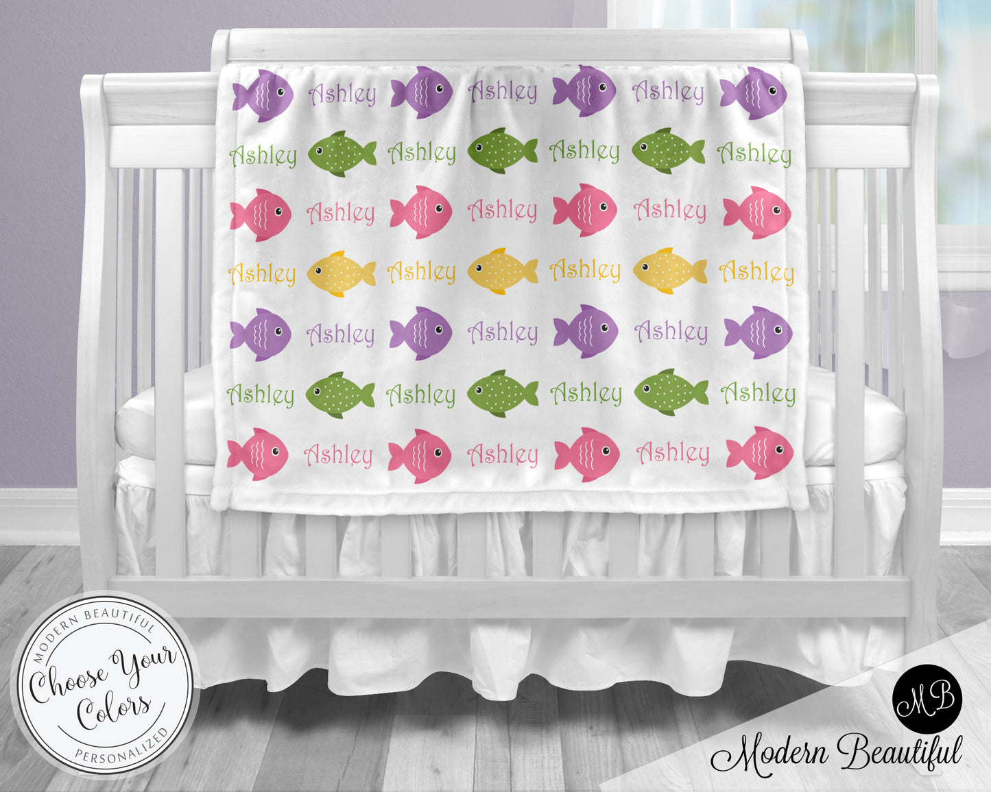 fishing baby blanket