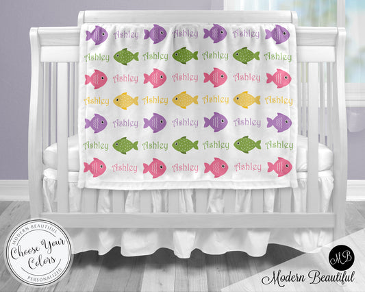 fishing baby blanket