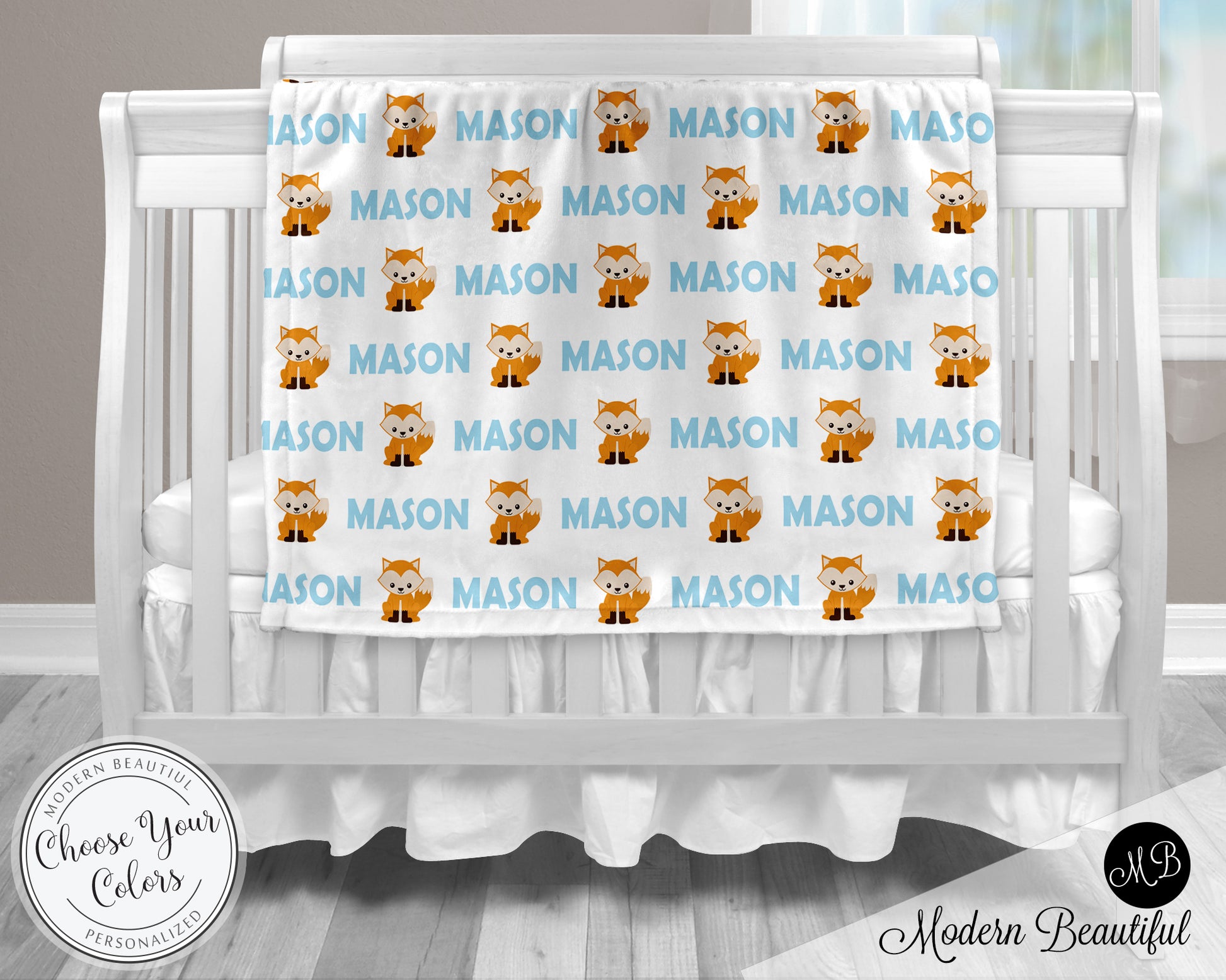 fox baby boy blanket