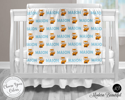 fox baby boy blanket