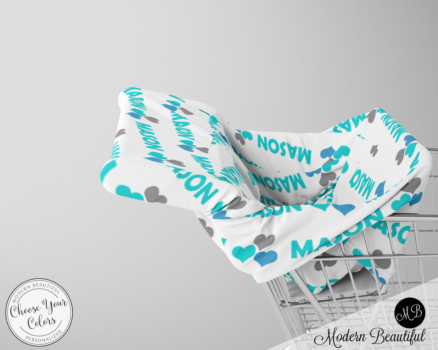 Hearts Car Seat Canopy Cover