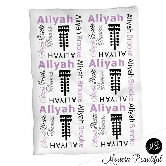 Personalized Drag Racing Baby Name Blanket