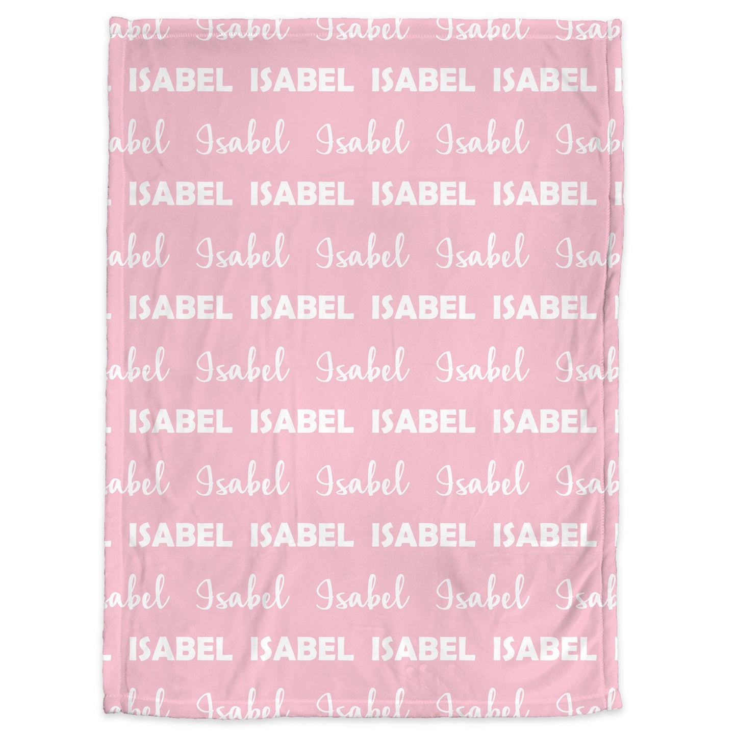 Personalized Baby Name Blanket Girl Pink