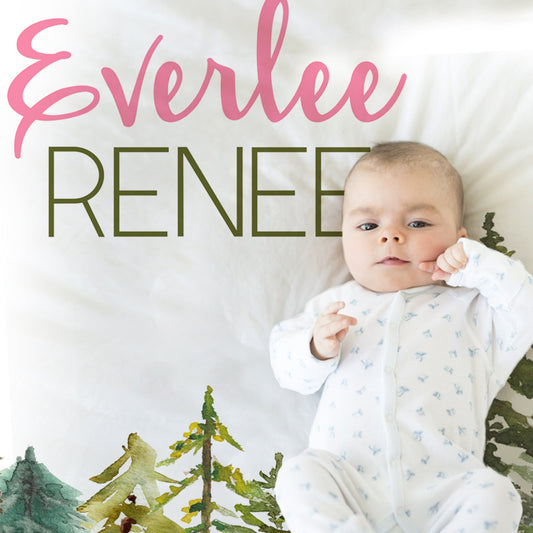 Personalized Forest Trees Baby Name Blanket Girl