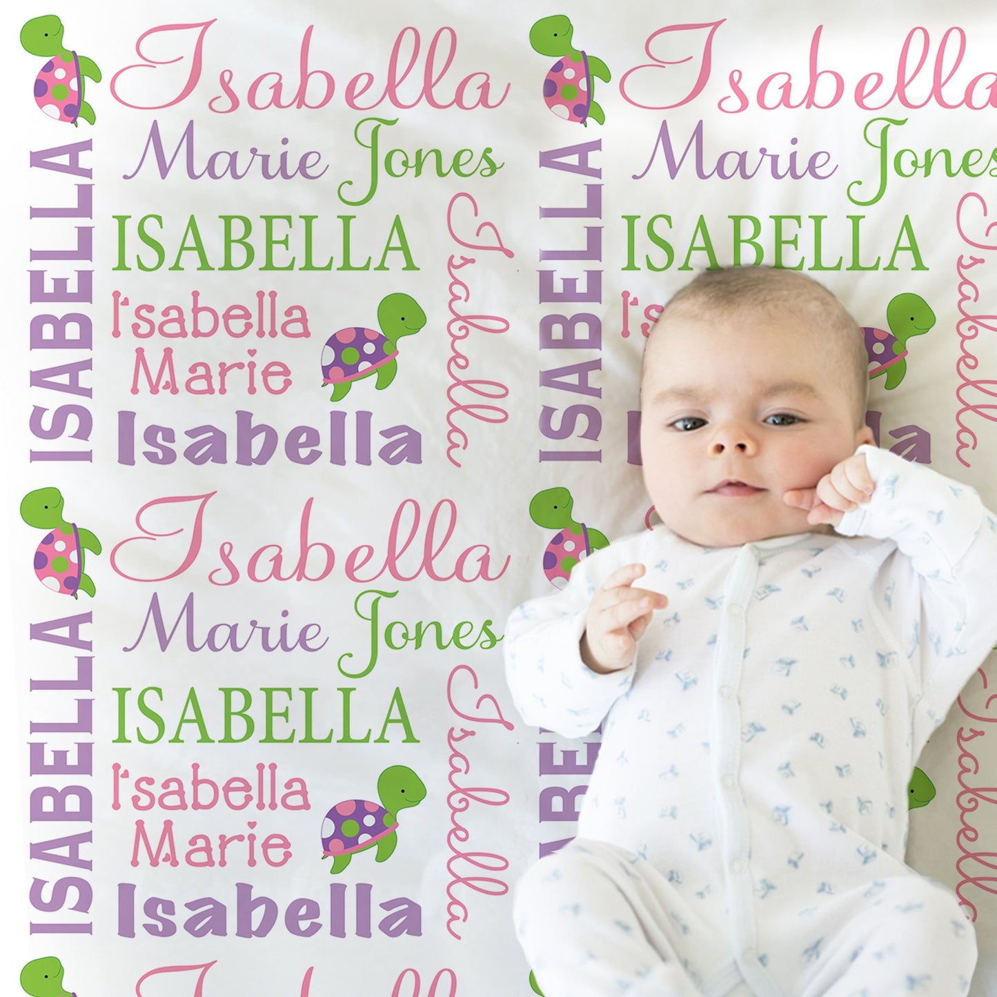 Personalized Baby Name Blanket Girl