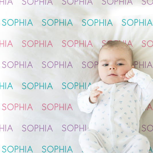 Personalized Baby Name Blanket Girl