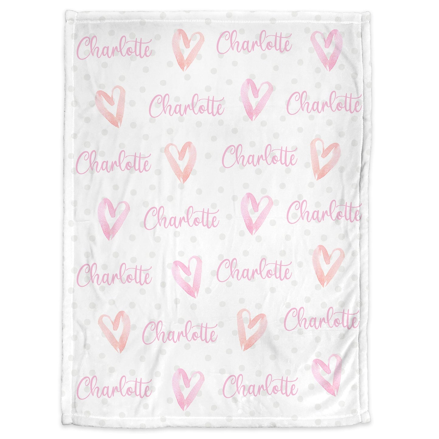 Personalized Valentines Day Baby Name Blanket Girl