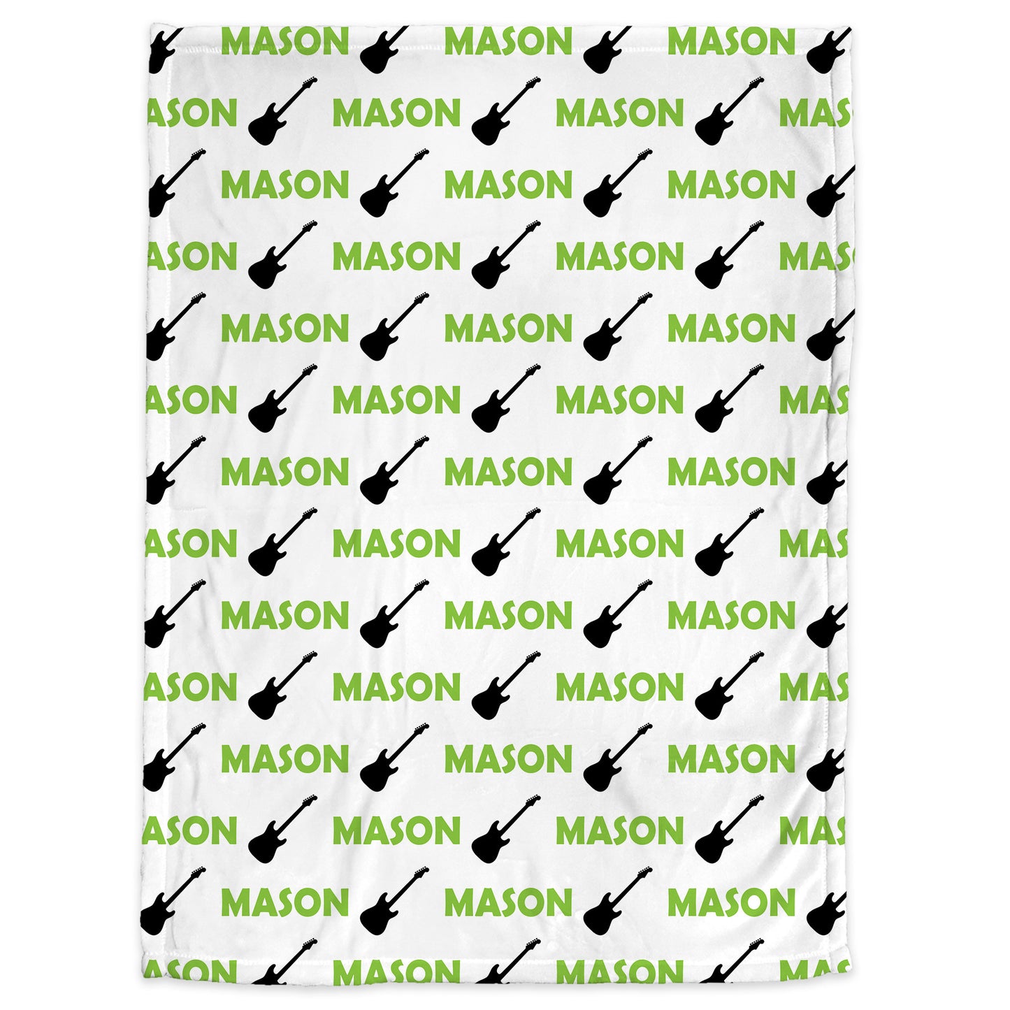 Personalized Guitar Baby Name Blanket personalized