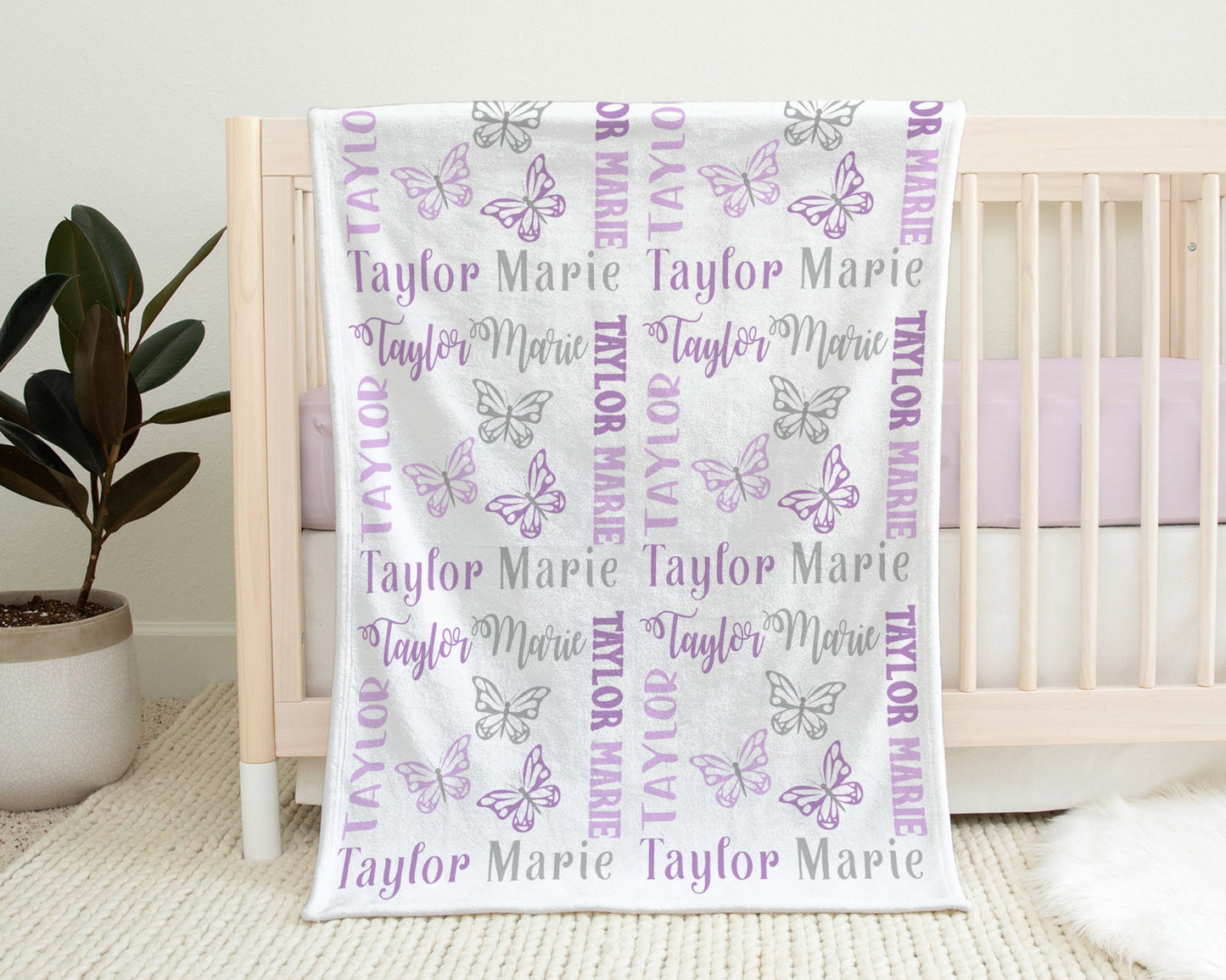 Personalized Baby Name Blanket Girl
