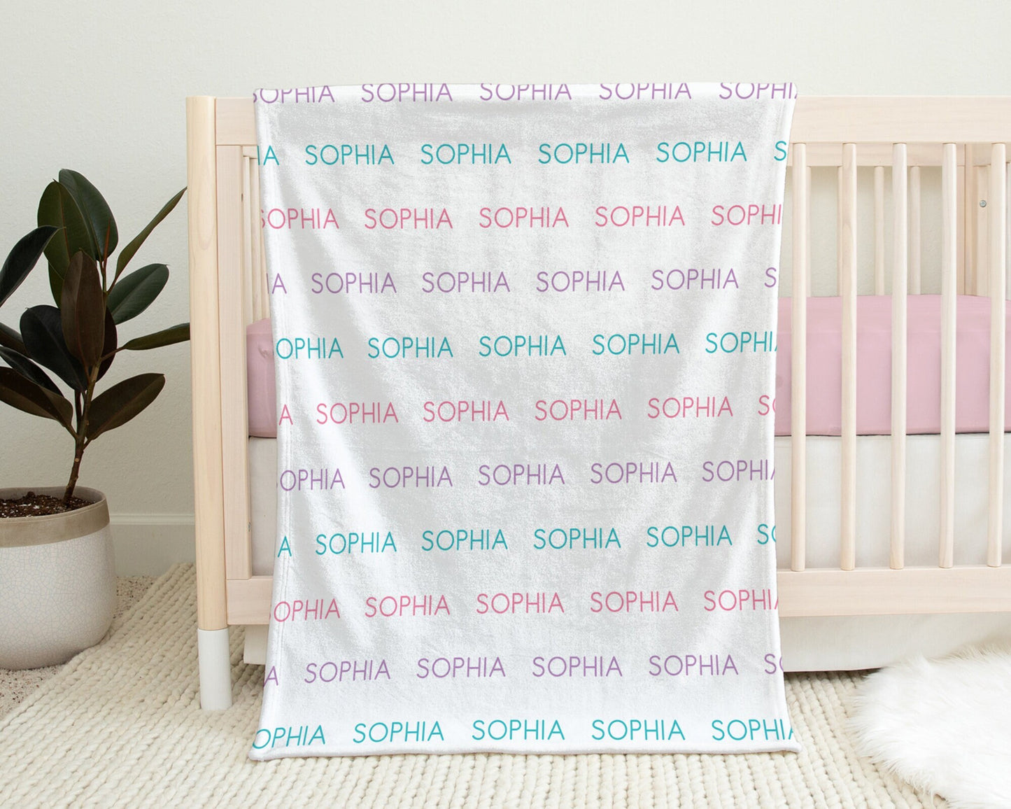Personalized Baby Name Blanket Girl
