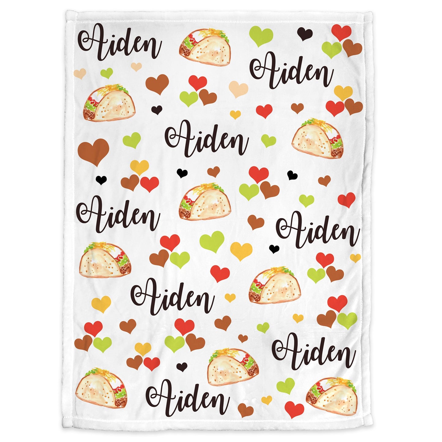 Personalized Taco baby name blanket