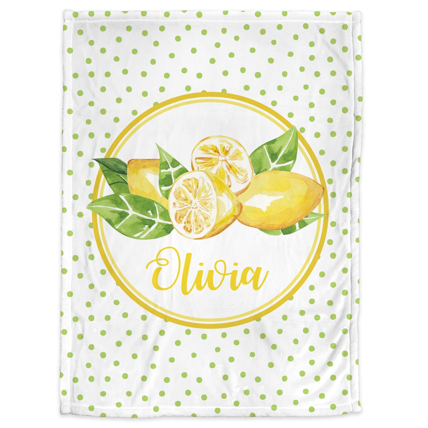 Personalized Lemon Baby Name Blanket