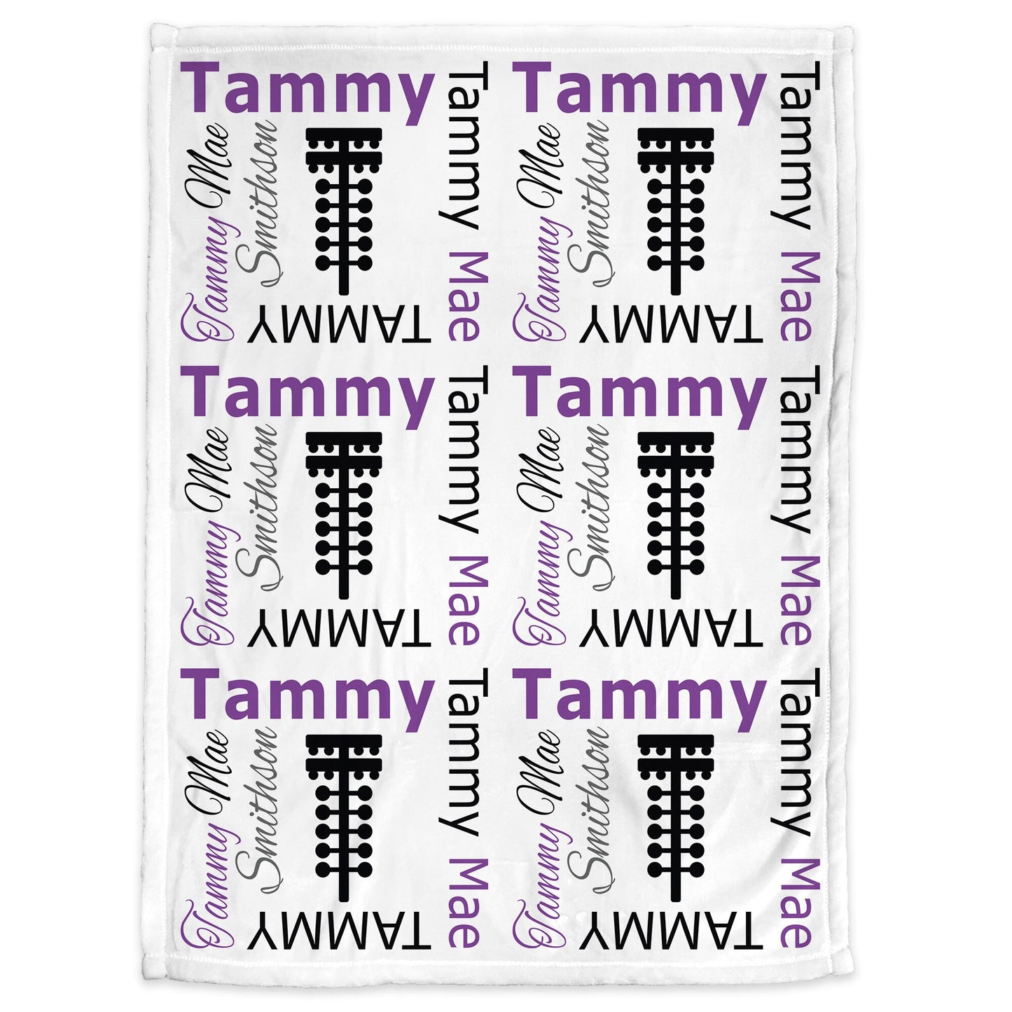 Personalized Drag Race Christmas Tree Baby Name Blanket Girl Purple