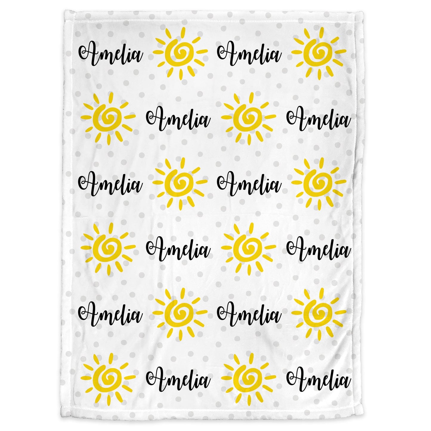 Sunshine baby blanket, summer boy or girl name blanket, personalized sunshine swaddle blanket, sun baby gift with name, sunshine blanket