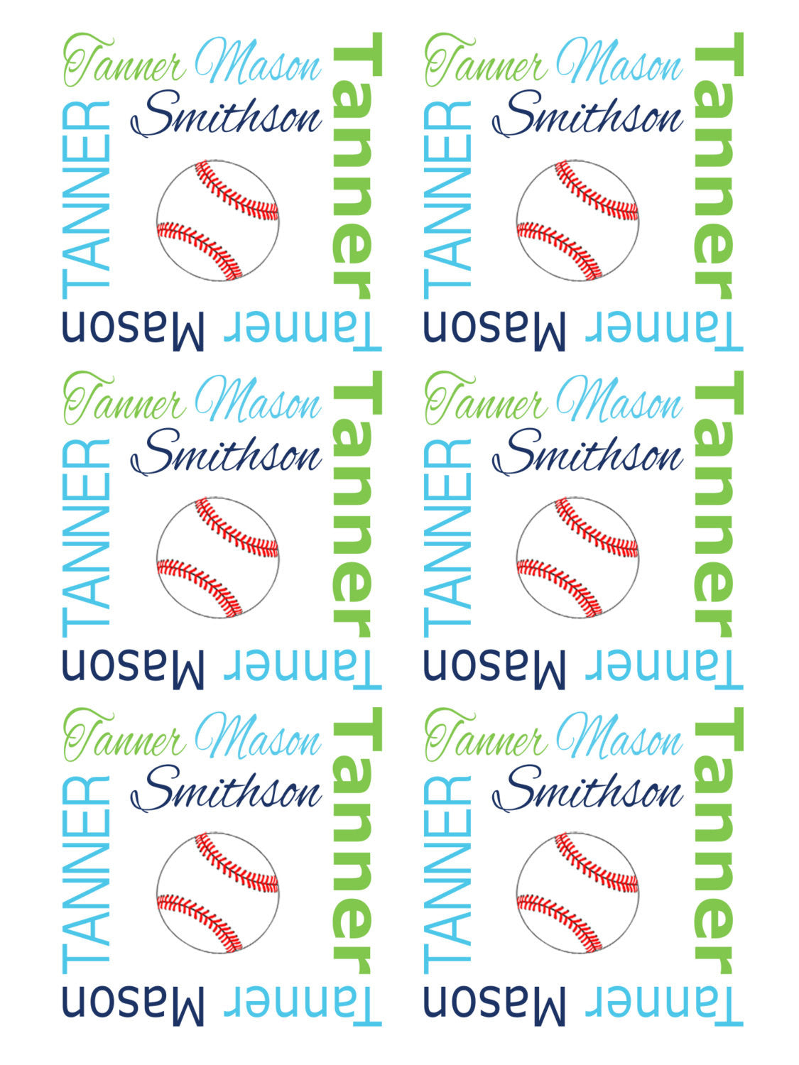 Personalized Baseball Baby Name Blanket Blue