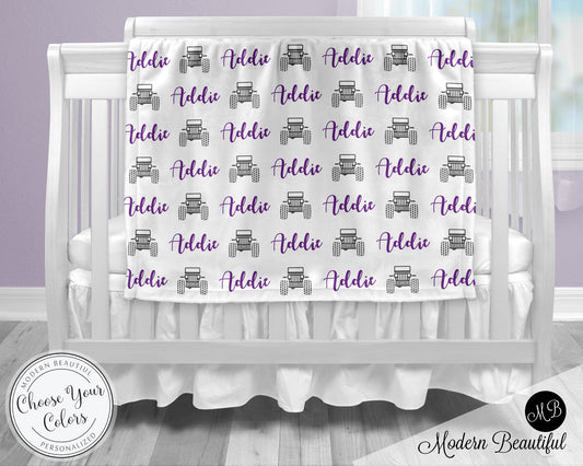 jeep 4x4 girl baby blanket