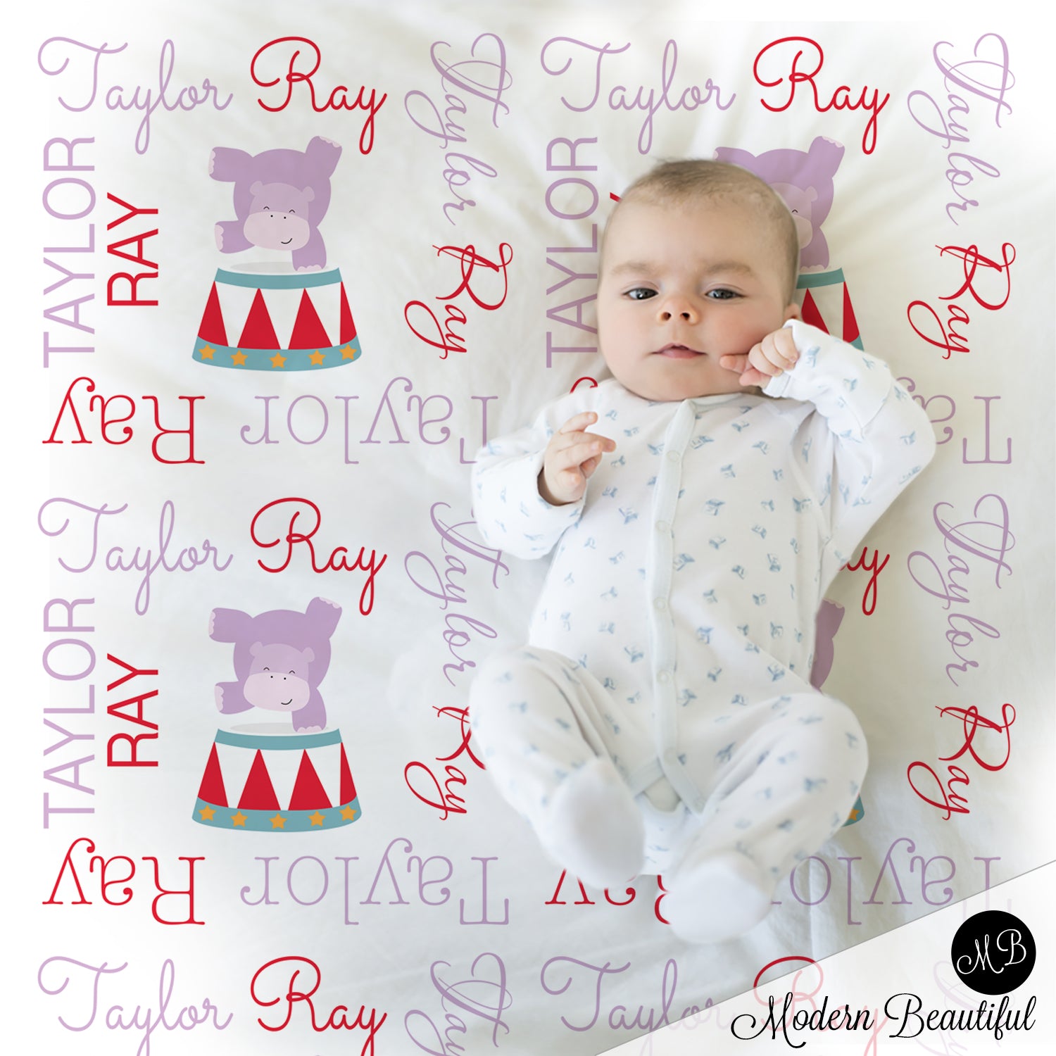 circus baby blanket