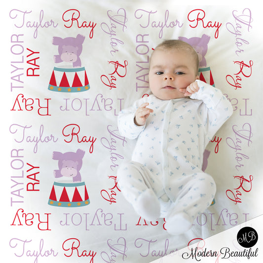 circus baby blanket