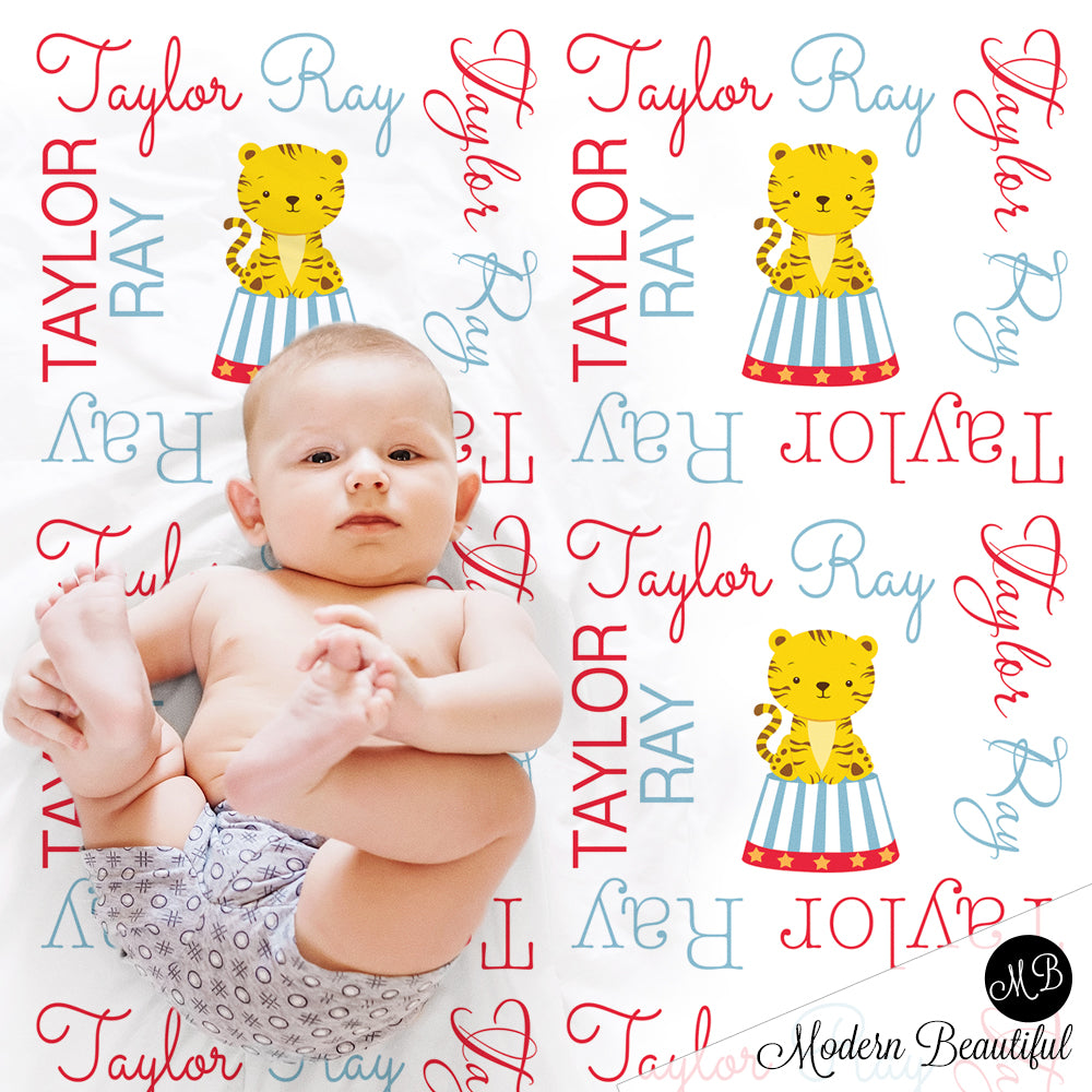 Circus carnival name blanket