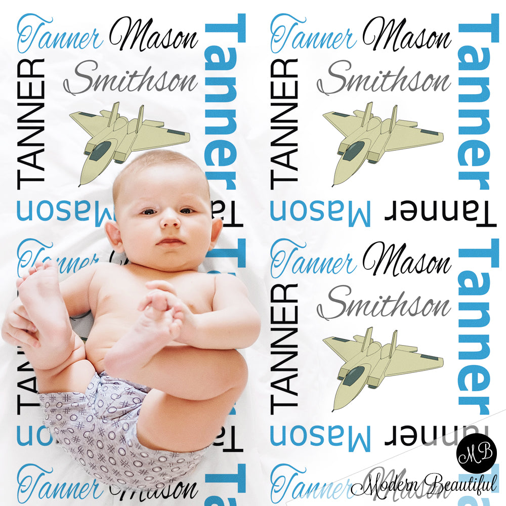 Fighter jet name blanket