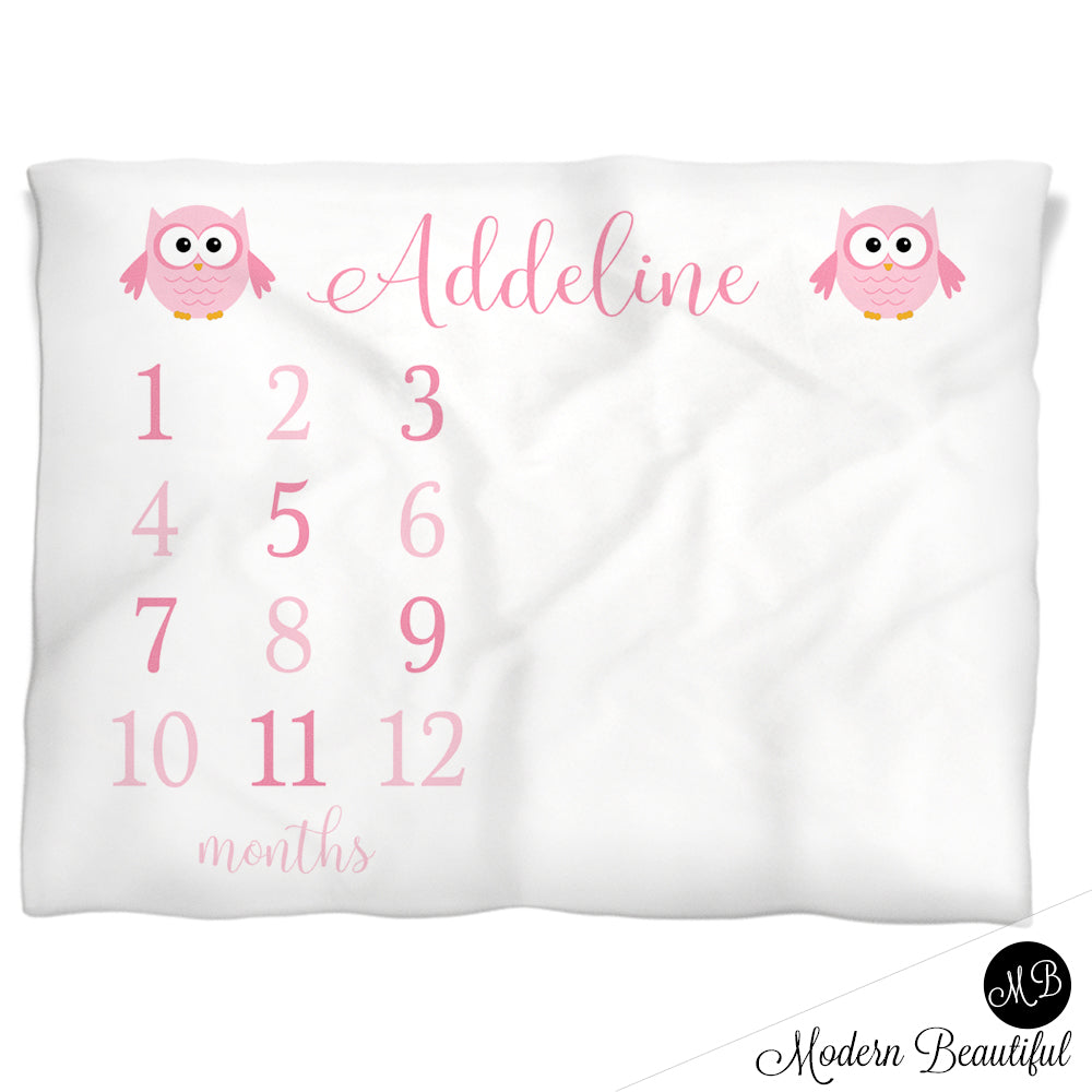Milestone Baby Blanket Personalized Baby Growth Photo Blanket