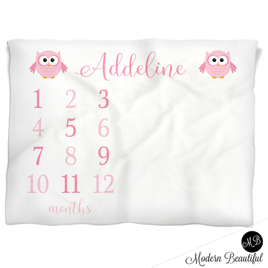 Milestone Baby Blanket Personalized Baby Growth Photo Blanket