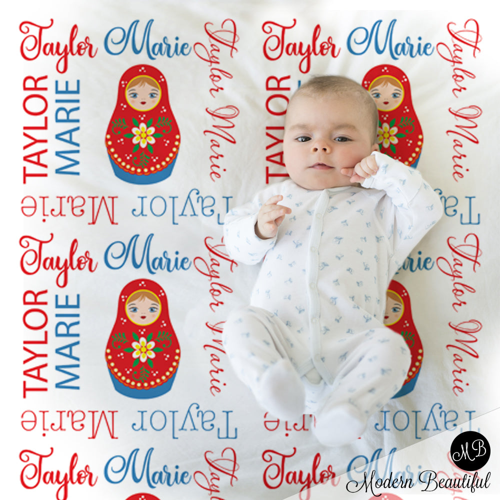 Russian doll nesting doll blanket