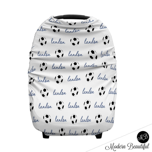 Soccer Car Seat Canopy Cover
