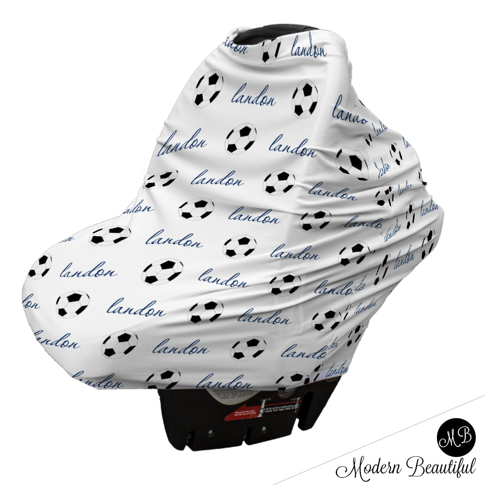 Soccer Car Seat Canopy Cover