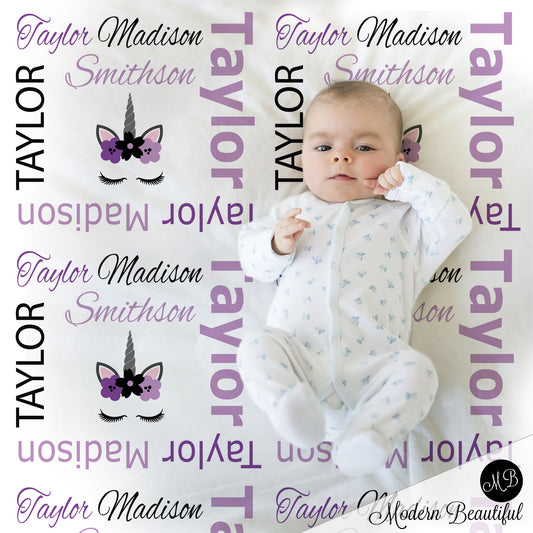 unicorn baby blanket